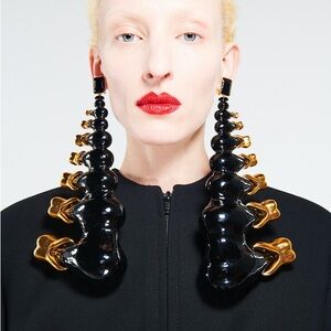 Schiaparelli Style Jawbone Dangle Earrings